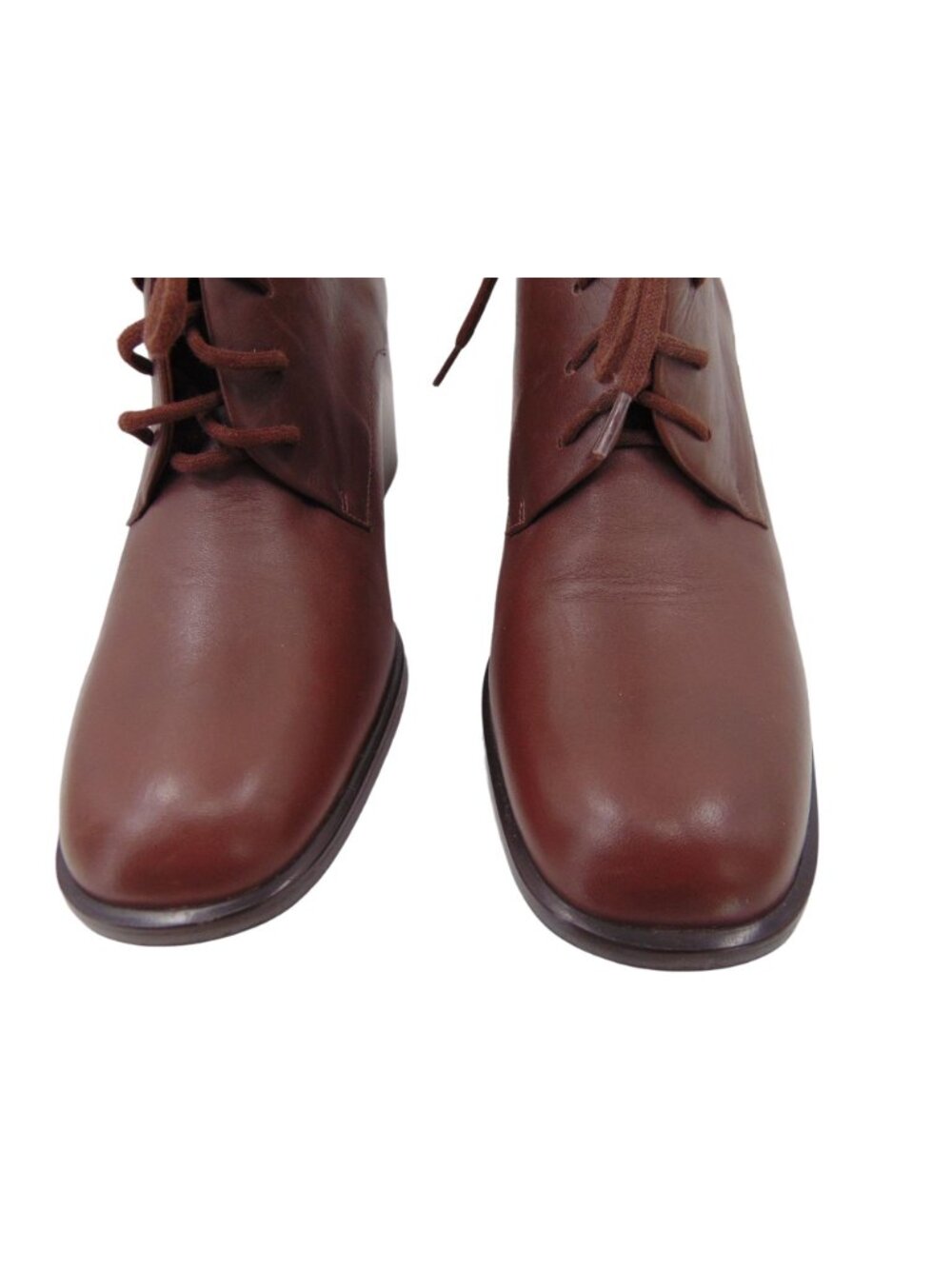 Etienne Aigner Womens Brown Pinto Ankle Booties Shoes Size 8 Chunky Heels Boots - Picture 4 of 12